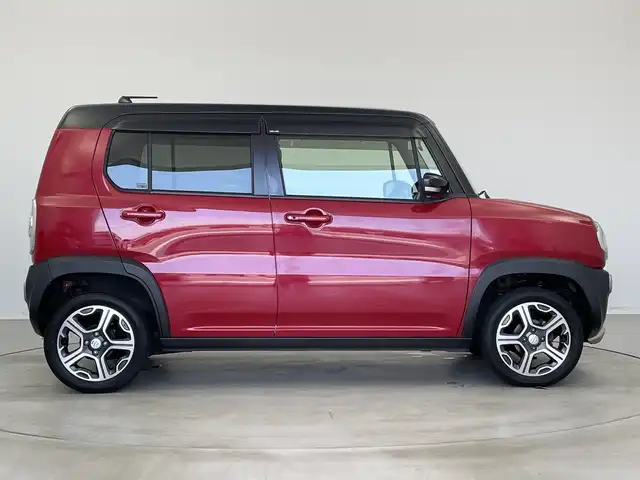 スズキ ハスラー X 新潟県 2015(平27)年 6.8万km フェニックスレッドパール/ブルーイッシュブラックパール 純正ディーラーＯＰナビ/ワンセグＴＶ/Bluetooth/バックカメラ/ETC/衝突軽減ブレーキ/Ｄ席シートヒーター/アイドリングストップ/プッシュスタート/オートライト/HIDヘッドライト/フォグランプ/ベンチシート