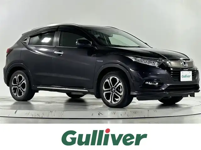 ホンダ ヴェゼル ハイブリッド Z ホンダセンシング 佐賀県 2019(令1)年 4.4万km ルーセブラックM ワンオーナー/アルパイン8インチナビ/＜CD/DVD/Bluetooth/HDMI/フルセグTV＞/アルパインドライブレコーダー/バックカメラ/ハーフレザーシート/前席シートヒーター /パドルシフト/ルーフレール/寒冷地仕様/純正17インチアルミホイール/ホンダセンシング/CMBS/ACC/先行車発進告知/レーンキープアシスト/リアクティブフォースペダル
