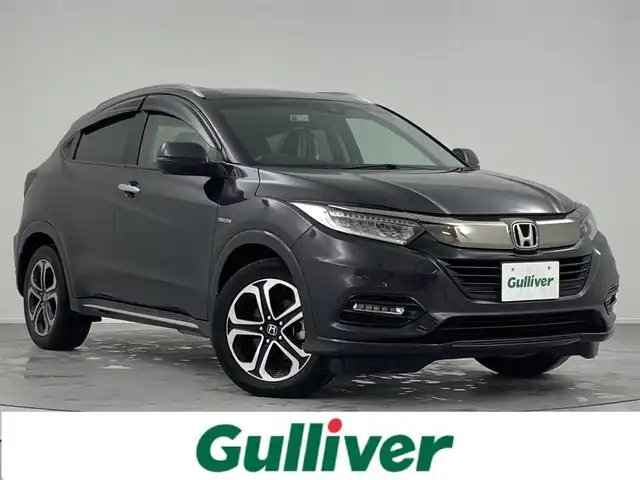 ホンダ ヴェゼル ハイブリッド Z ホンダセンシング 熊本県 2019(令1)年 4.4万km ルーセブラックM ワンオーナー/アルパイン8インチナビ/＜CD/DVD/Bluetooth/HDMI/フルセグTV＞/アルパインドライブレコーダー/バックカメラ/ハーフレザーシート/前席シートヒーター /パドルシフト/ルーフレール/寒冷地仕様/純正17インチアルミホイール/ホンダセンシング/CMBS/ACC/先行車発進告知/レーンキープアシスト/リアクティブフォースペダル