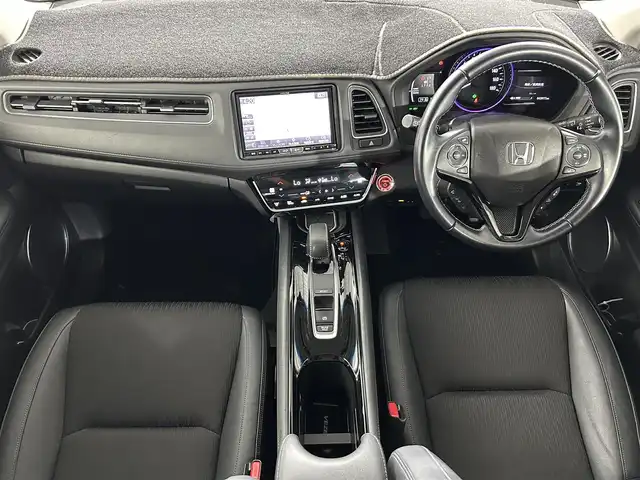 ホンダ ヴェゼル ハイブリッド Z ホンダセンシング 佐賀県 2019(令1)年 4.4万km ルーセブラックM ワンオーナー/アルパイン8インチナビ/＜CD/DVD/Bluetooth/HDMI/フルセグTV＞/アルパインドライブレコーダー/バックカメラ/ハーフレザーシート/前席シートヒーター /パドルシフト/ルーフレール/寒冷地仕様/純正17インチアルミホイール/ホンダセンシング/CMBS/ACC/先行車発進告知/レーンキープアシスト/リアクティブフォースペダル