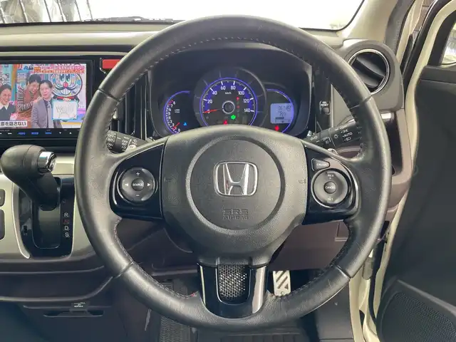 ホンダ Ｎ ＷＧＮ カスタム G ターボパッケージ 道央・札幌 2015(平27)年 6.8万km プレミアムホワイトパール ・４WD /CTBA/・横滑り防止装置/衝突被害軽減ブレーキ/・純正ディーラーOPナビ/・BT/CD/DVD/SD/フルセグTV/・バックカメラ/・パドルシフト/・ハーフレザーシート/・クルーズコントロール/・ステアリングスイッチ/・HIDヘッドライト/オートライト/・プッシュスタート/スマートキー/・スペアキー（１本）/・電動格納ミラー