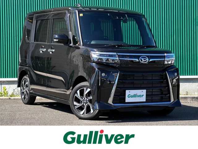 ダイハツ タント カスタム X 宮城県 2023(令5)年 1.9万km ブラックマイカメタリック パノラマモニター/＝＝＝/スマートアシスト/・衝突回避支援ブレーキ機能/・衝突警報機能/・ブレーキ制御付誤発進抑制機能/・車線逸脱警報機能/・車線逸脱抑制制御機能/・路側逸脱警報機能/・ふらつき警報/・先行車発進お知らせ機能/・標識認識機能/・アダプティブドライビングビーム/・コーナーセンサー/純正10インチナビ（NMZN-Z73DS）/・CD/DVD/・Bluetooth/・USB/HDMI/・フルセグTV/ビルトインETC/社外前後ドライブレコーダー/両側パワースライドドア/ハーフレザーシート/シートヒーター/革巻きステアリング/ステアリングスイッチ/LEDヘッドランプ/フォグランプ/オートライト/電動パーキングブレーキ/ブレーキホールド/スマートキー＆プッシュスタート/電動格納ミラー/純正14インチAW/純正ドアバイザー/純正フロアマット/Wエアバッグ/取扱説明書/保証書