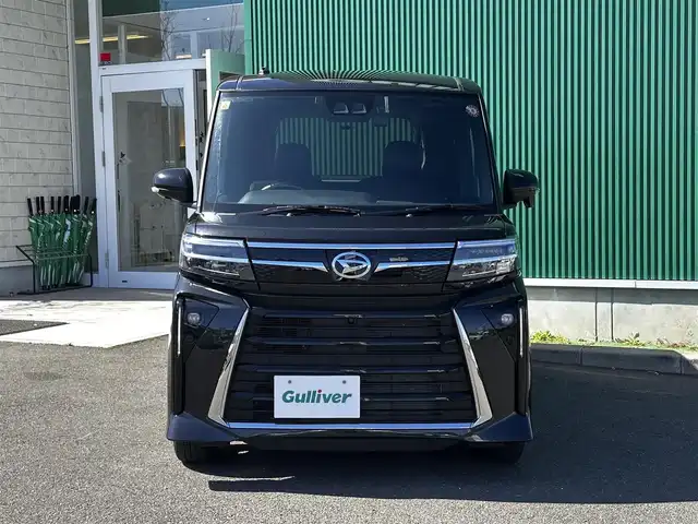 ダイハツ タント カスタム X 宮城県 2023(令5)年 1.9万km ブラックマイカメタリック パノラマモニター/＝＝＝/スマートアシスト/・衝突回避支援ブレーキ機能/・衝突警報機能/・ブレーキ制御付誤発進抑制機能/・車線逸脱警報機能/・車線逸脱抑制制御機能/・路側逸脱警報機能/・ふらつき警報/・先行車発進お知らせ機能/・標識認識機能/・アダプティブドライビングビーム/・コーナーセンサー/純正10インチナビ（NMZN-Z73DS）/・CD/DVD/・Bluetooth/・USB/HDMI/・フルセグTV/ビルトインETC/社外前後ドライブレコーダー/両側パワースライドドア/ハーフレザーシート/シートヒーター/革巻きステアリング/ステアリングスイッチ/LEDヘッドランプ/フォグランプ/オートライト/電動パーキングブレーキ/ブレーキホールド/スマートキー＆プッシュスタート/電動格納ミラー/純正14インチAW/純正ドアバイザー/純正フロアマット/Wエアバッグ/取扱説明書/保証書
