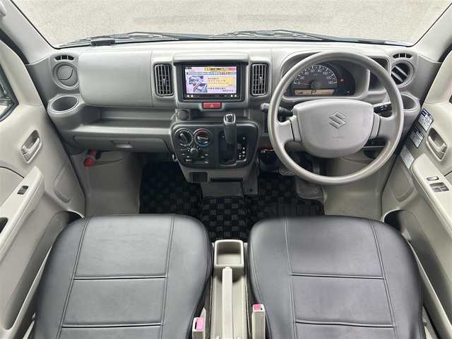 スズキ エブリイ PC 岡山県 2015(平27)年 9.8万km スペリアホワイト 登録時走行距離97345km/社外ナビ（AVIC-MRZ099）/フルセグTV(AM.FM.CD.DVD.TV.BT)/両側スライドドア/バックカメラ/ETC/衝突軽減ブレーキ/横滑り防止装置/フロアマット/リモコンキー/スペアキー/ドアバイザー