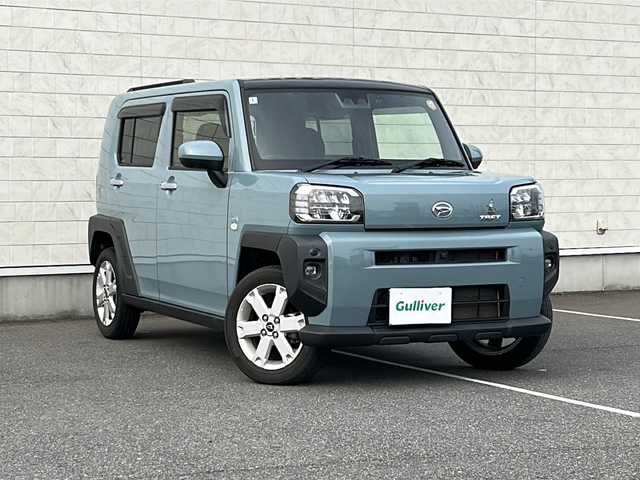 ダイハツ タフト G 茨城県 2022(令4)年 2.7万km レイクブルーメタリック ワンオーナー/純正SDナビ/（BT・CD・DVD・全方位バックカメラ）/フルセグTV/衝突被害軽減システム/LEDヘッドライト/純正１５インチアルミホイール/純正フロアマット/スマートキー/プッシュスタート/ガラスルーフ/横滑り防止機能/レーンアシスト/取扱説明書/保証書
