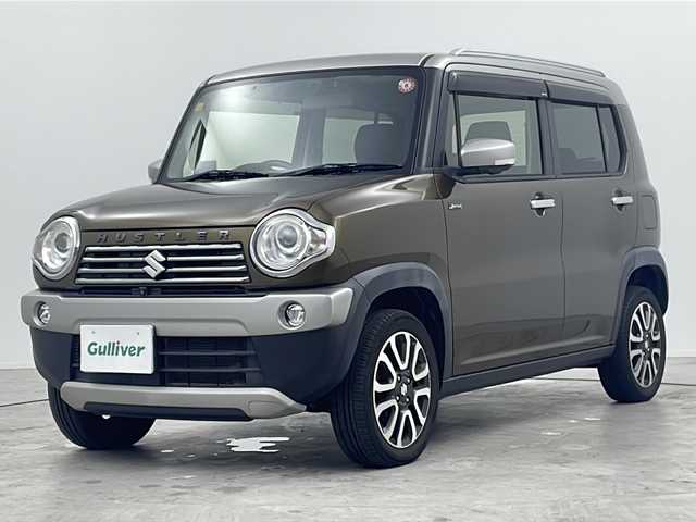 スズキ ハスラー Jスタイル Ⅲ 三重県 2018(平30)年 6.1万km ブレイブカーキパール/スチールシルバー 禁煙車/社外SDナビ/CD/DVD/SD/BT/フルセグTV/全方位カメラ/デュアルブレーキサポート/シートヒーター（前席）/ルーフレール/ETC/オートライト/フォグランプ/スマートキー
