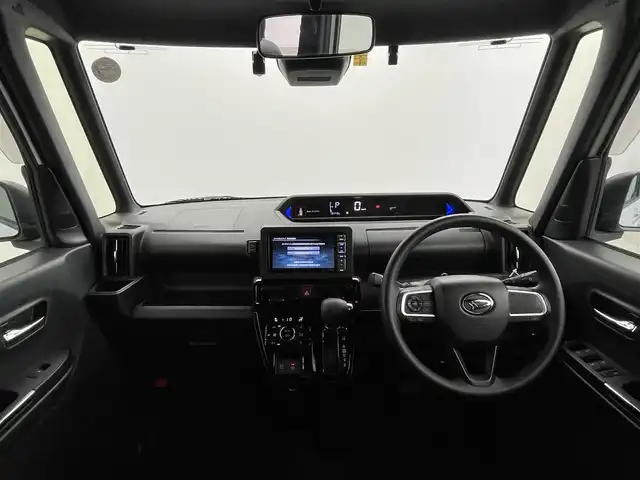 ダイハツ タント カスタム X 群馬県 2023(令5)年 2万km シャイニングホワイトパール 社外７インチナビ　バックカメラ　プリクラッシュセーフティ　レーンキープアシスト　オートマチックハイビーム　シートヒーター　両側パワースライドドア　ドライブレコーダー　コーナーセンサー　純正アルミ　禁煙