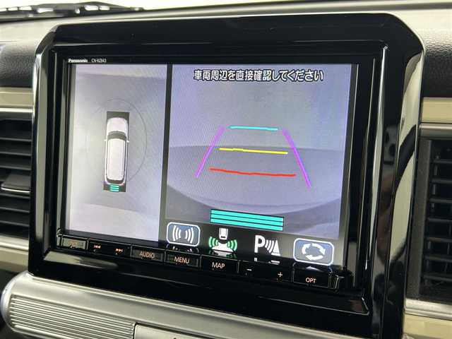 スズキ クロスビー HYBRID MZ 福井県 2018(平30)年 5.6万km ミネラルグレーメタリック 3トーンコーディネート 純正８インチナビ（CN-RZ843)/CD/DVD/フルセグTV/Bluetooth/USB/SD/AM/FM/全方位モニター/スズキセーフティーサポート/・デュアルカメラブレーキサポート/・誤発進抑制機能/・後退時ブレーキサポート/・後方誤発進抑制機能/・リヤパーキングセンサー/・車線維持支援機能/・車線逸脱警報機能/・ふらつき警報機能/・先行車発進お知らせ機能/クルーズコントロール/シートヒーター /プッシュスタート /スペアキー/革巻きステアリング/ステアリングリモコン/ステアリングチルド機構/パドルシフト/ウィンカー/電動格納式ミラー/ミラーヒーター/オートライト /LED/LEDフォグランプ/リアワイパー