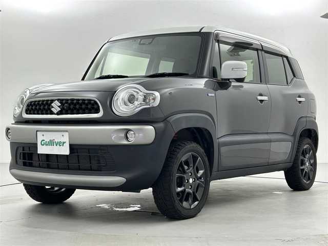 スズキ クロスビー HYBRID MZ 福井県 2018(平30)年 5.6万km ミネラルグレーメタリック 3トーンコーディネート 純正８インチナビ（CN-RZ843)/CD/DVD/フルセグTV/Bluetooth/USB/SD/AM/FM/全方位モニター/スズキセーフティーサポート/・デュアルカメラブレーキサポート/・誤発進抑制機能/・後退時ブレーキサポート/・後方誤発進抑制機能/・リヤパーキングセンサー/・車線維持支援機能/・車線逸脱警報機能/・ふらつき警報機能/・先行車発進お知らせ機能/クルーズコントロール/シートヒーター /プッシュスタート /スペアキー/革巻きステアリング/ステアリングリモコン/ステアリングチルド機構/パドルシフト/ウィンカー/電動格納式ミラー/ミラーヒーター/オートライト /LED/LEDフォグランプ/リアワイパー