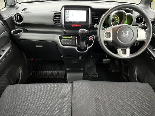 ホンダ Ｎ ＢＯＸ G SSパッケージ 鳥取県 2013(平25)年 9.9万km クリスタルブラックパール ４・W・D /社外ナビ/フルセグ/DVD/CD/BT/両側パワースライドドア/純正14インチアルミホイール/プッシュエンジンスタート/アイドリングストップ/ウィンカーミラー/電動格納ミラー/フロアマット/ドアバイザー