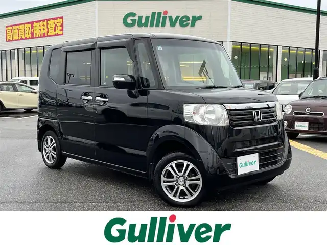 ホンダ Ｎ ＢＯＸ G SSパッケージ 鳥取県 2013(平25)年 9.9万km クリスタルブラックパール ４・W・D /社外ナビ/フルセグ/DVD/CD/BT/両側パワースライドドア/純正14インチアルミホイール/プッシュエンジンスタート/アイドリングストップ/ウィンカーミラー/電動格納ミラー/フロアマット/ドアバイザー