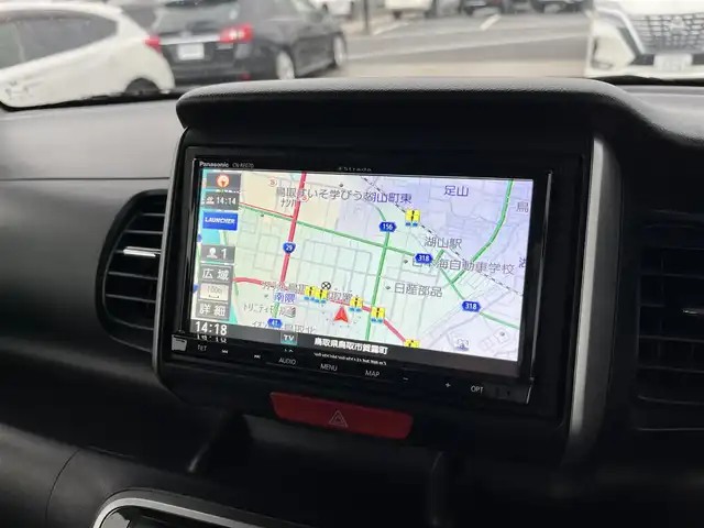 ホンダ Ｎ ＢＯＸ G SSパッケージ 鳥取県 2013(平25)年 9.9万km クリスタルブラックパール ４・W・D /社外ナビ/フルセグ/DVD/CD/BT/両側パワースライドドア/純正14インチアルミホイール/プッシュエンジンスタート/アイドリングストップ/ウィンカーミラー/電動格納ミラー/フロアマット/ドアバイザー