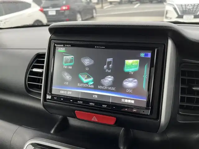 ホンダ Ｎ ＢＯＸ G SSパッケージ 鳥取県 2013(平25)年 9.9万km クリスタルブラックパール ４・W・D /社外ナビ/フルセグ/DVD/CD/BT/両側パワースライドドア/純正14インチアルミホイール/プッシュエンジンスタート/アイドリングストップ/ウィンカーミラー/電動格納ミラー/フロアマット/ドアバイザー