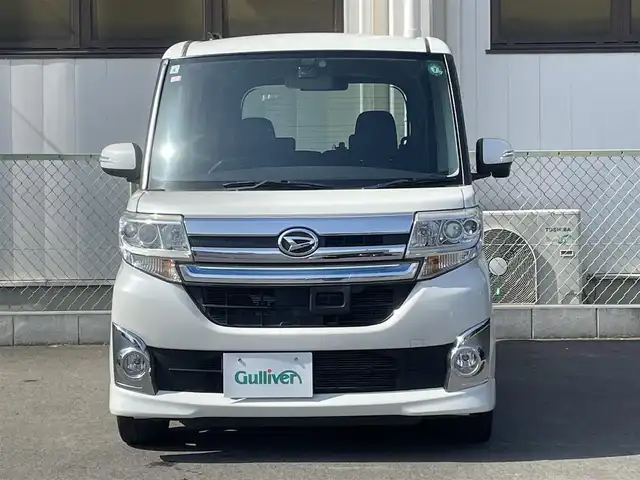 ダイハツ タント カスタム RS SA 群馬県 2014(平26)年 5.7万km パールホワイトⅢ 衝突軽減ブレーキ　/ナビ　/バックカメラ　/ＴＶ・Ｂｌｕｅｔｏｏｔｈ・ＣＤ・ＤＶＤ　/両側パワースライドドア　/ＥＴＣ　/前後ドライブレコーダー　/ＬＥＤオートライト　/スマートキー２本　/プッシュスタート　/横滑り防止装置