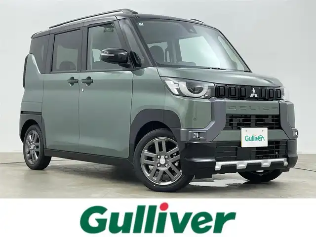 三菱 デリカミニ T プレミアム 岡山県 2025(令7)年 0.1万km未満 アメジストブラック 届出済未使用車/マイパイロット/両側電動スライド　/アラウンドビューモニター/シートヒーター/ステアリングヒーター/純正９インチディスプレイオーディオ/（Ｂｌｕｅｔｏｏｔｈ/Carplay)/LEDヘッドライト(Auto)/フォグランプ/純正15inアルミホイール+サマータイヤ：装着/パドルシフト/衝突被害軽減ブレーキシステム/踏み間違い衝突防止アシスト/車線逸脱警報機能/ステアリングスイッチ/プッシュスタート/コーナーセンサー/新車保証書/取扱説明書/スペアキー×１