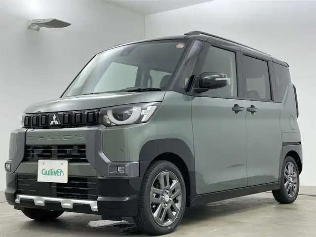 三菱 デリカミニ T プレミアム 岡山県 2025(令7)年 0.1万km未満 アメジストブラック 届出済未使用車/マイパイロット/両側電動スライド　/アラウンドビューモニター/シートヒーター/ステアリングヒーター/純正９インチディスプレイオーディオ/（Ｂｌｕｅｔｏｏｔｈ/Carplay)/LEDヘッドライト(Auto)/フォグランプ/純正15inアルミホイール+サマータイヤ：装着/パドルシフト/衝突被害軽減ブレーキシステム/踏み間違い衝突防止アシスト/車線逸脱警報機能/ステアリングスイッチ/プッシュスタート/コーナーセンサー/新車保証書/取扱説明書/スペアキー×１