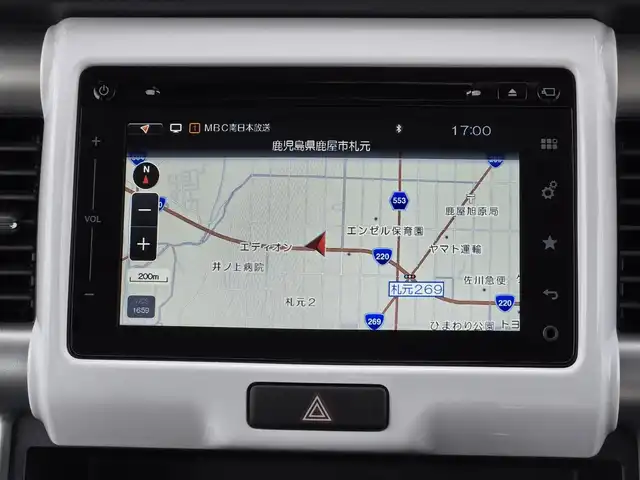 スズキ ハスラー X 鹿児島県 2017(平29)年 1.7万km クールカーキPM 全方位モニター　/純正メモリーナビ　/Ｄ＋Ｎ席シートヒーター　/デュアルカメラブレーキサポート　/プッシュスタート／スマートキー　/Ｓ－エネチャージ　/純正アルミホイール（１５インチ）　/ＬＥＤヘッドライト/アイドリングストップ/プッシュスタート/スマートキー/横滑り防止装置/レーンキープアシスト