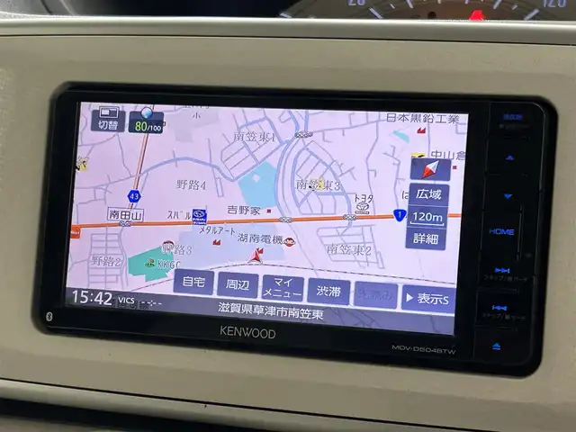 ダイハツ ムーヴ キャンバス X SA Ⅲ 滋賀県 2018(平30)年 6.1万km パールホワイトⅢ/スムースグレーマイカメタリック 2トーン 禁煙車/社外ナビ/（CD/DVD/フルセTV/Bluetooth/SD/USB/AM/FM)/バックカメラ/両側パワースライドドア/360度ドライブレコーダー/スマートアシスト３/ -衝突警報機能/ -誤発進抑制機能（前方・後方）/ -車線逸脱警報機能/ -オートマチックハイビーム/ -衝突回避支援ブレーキ/ETC/純正ドアバイザー/純正フロアマット/スマートキー/プッシュスタート