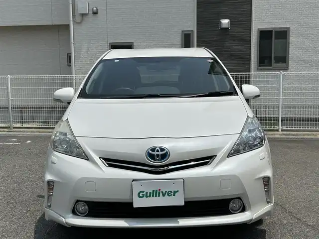 トヨタ プリウス α S ツーリングセレクション 兵庫県 2013(平25)年 5.8万km ホワイトパールクリスタルシャイン ワンオーナー/ALPINE8インチナビ/フルセグTV/CD/DVD/Bluetooth/SD/FM/AM/バックカメラ/ビルトインETC/前 ドライブレコーダー/HIDヘッドライト/フォグランプ/オートライト/プッシュスタート/電格ミラー/ステアリングスイッチ/革巻きステアリング/ドアバイザー/フロアマット/ISOFIX/スペアキー1本/新車時保証書/取扱説明書