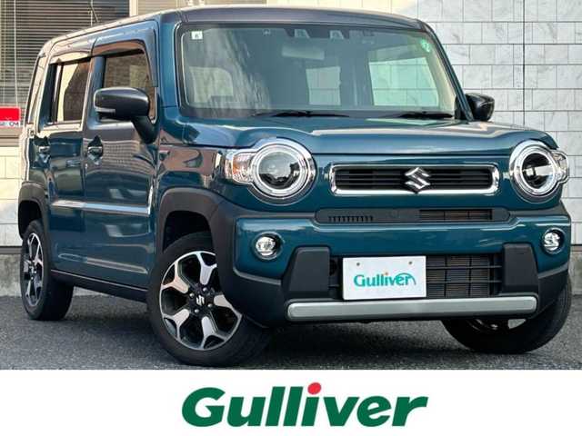スズキ ハスラー HYBRID X 福岡県 2021(令3)年 2.5万km デニムブルー ガンメタリック 2トーン 社外ディスプレイオーディオ【AVIC-RZ111】/（AM/FM/Bluetooth）/スズキセーフティサポート/・デュアルカメラブレーキサポート/・誤発進抑制機能/・車線逸脱警報/・ふらつき警報/・先行車発進お知らせ機能/・ハイビームアシスト/・標識認識機能/・後退時ブレーキサポート/・後方誤発進抑制機能/・リアパーキングセンサー/オートライト/横滑り防止装置/アイドリングストップ/純正15インチアルミホイール/シートヒーター（D/N）/CARROZZERIA製前方ドライブレコーダー【VREC-DZ300】/シートバックテーブル/ETC/純正フロアマット/ISOFIX/プッシュスタート/電源ソケット×1/保証書/取扱説明書/ナビ取扱説明書