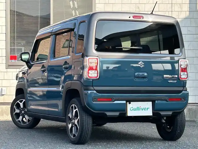 スズキ ハスラー HYBRID X 福岡県 2021(令3)年 2.5万km デニムブルー ガンメタリック 2トーン 社外ディスプレイオーディオ【AVIC-RZ111】/（AM/FM/Bluetooth）/スズキセーフティサポート/・デュアルカメラブレーキサポート/・誤発進抑制機能/・車線逸脱警報/・ふらつき警報/・先行車発進お知らせ機能/・ハイビームアシスト/・標識認識機能/・後退時ブレーキサポート/・後方誤発進抑制機能/・リアパーキングセンサー/オートライト/横滑り防止装置/アイドリングストップ/純正15インチアルミホイール/シートヒーター（D/N）/CARROZZERIA製前方ドライブレコーダー【VREC-DZ300】/シートバックテーブル/ETC/純正フロアマット/ISOFIX/プッシュスタート/電源ソケット×1/保証書/取扱説明書/ナビ取扱説明書