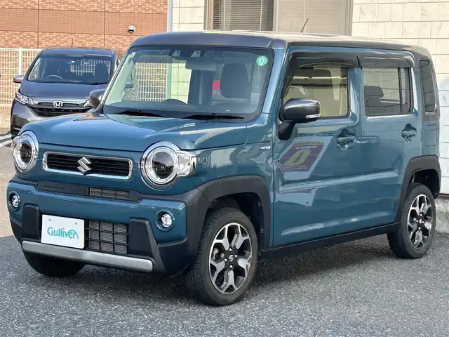 スズキ ハスラー HYBRID X 福岡県 2021(令3)年 2.5万km デニムブルー ガンメタリック 2トーン 社外ディスプレイオーディオ【AVIC-RZ111】/（AM/FM/Bluetooth）/スズキセーフティサポート/・デュアルカメラブレーキサポート/・誤発進抑制機能/・車線逸脱警報/・ふらつき警報/・先行車発進お知らせ機能/・ハイビームアシスト/・標識認識機能/・後退時ブレーキサポート/・後方誤発進抑制機能/・リアパーキングセンサー/オートライト/横滑り防止装置/アイドリングストップ/純正15インチアルミホイール/シートヒーター（D/N）/CARROZZERIA製前方ドライブレコーダー【VREC-DZ300】/シートバックテーブル/ETC/純正フロアマット/ISOFIX/プッシュスタート/電源ソケット×1/保証書/取扱説明書/ナビ取扱説明書