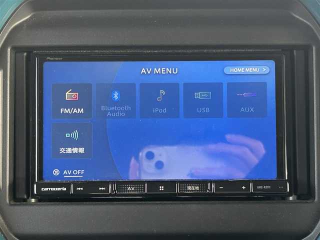 スズキ ハスラー HYBRID X 福岡県 2021(令3)年 2.5万km デニムブルー ガンメタリック 2トーン 社外ディスプレイオーディオ【AVIC-RZ111】/（AM/FM/Bluetooth）/スズキセーフティサポート/・デュアルカメラブレーキサポート/・誤発進抑制機能/・車線逸脱警報/・ふらつき警報/・先行車発進お知らせ機能/・ハイビームアシスト/・標識認識機能/・後退時ブレーキサポート/・後方誤発進抑制機能/・リアパーキングセンサー/オートライト/横滑り防止装置/アイドリングストップ/純正15インチアルミホイール/シートヒーター（D/N）/CARROZZERIA製前方ドライブレコーダー【VREC-DZ300】/シートバックテーブル/ETC/純正フロアマット/ISOFIX/プッシュスタート/電源ソケット×1/保証書/取扱説明書/ナビ取扱説明書
