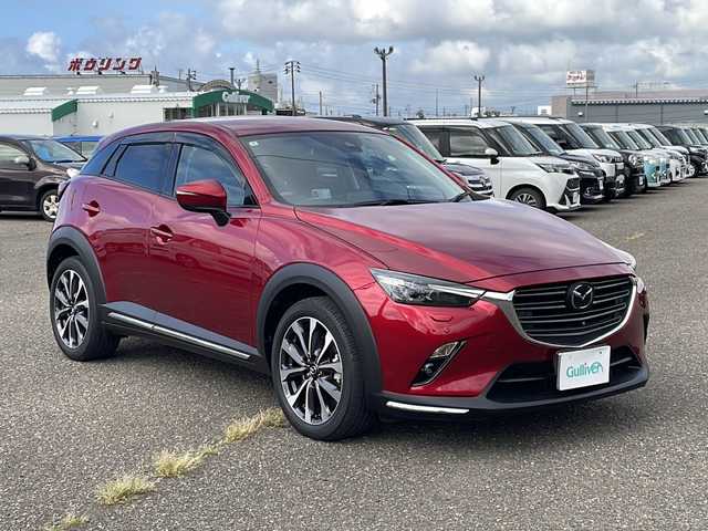 マツダ ＣＸ－３ 20SプロアクティブSパッケージ 新潟県 2019(令1)年 5.3万km ソウルレッドクリスタルM 4WD/純正SDナビ/CD/DVD/BT/フルセグテレビ/全方位カメラ/ETC/ドライブレコーダー/衝突被害軽減ブレーキ/レーンキープアシスト/レーダークルーズコントロール/半革シート/運転席パワーシート/シートヒーター /ステアリングヒーター/ステアリングスイッチ/パドルシフト/コーナーセンサー/スマートキー/プッシュスタート/LEDヘッドライト/オートライト/オートハイビーム/フォグランプ/純正18インチアルミホイール