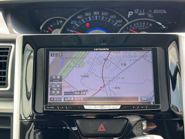 ダイハツ タント カスタム X 山形県 2014(平26)年 9万km ブラックマイカメタリック 禁煙車/4WD/社外SDナビ/（Bluetooth/CD/DVD/フルセグ)/片側パワースライドドア/LEDオートライト/フォグランプ/ETC/社外AW/純正フロアット/社外AWスタッドレス(155/65/R14・6mm)4本積載/電動格納ウィンカーミラー/スマートキー/エンジンスターター/ドアバイザー/記録簿/取扱説明書/保証書