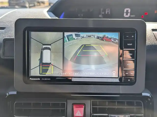 ダイハツ タント カスタム X 福井県 2023(令5)年 1.8万km シャイニングホワイトパール 純正ナビ/AM/FM/フルセグ/BT/CD/DVD/USB/iPod/全方位カメラ/両側パワースライドドア/衝突被害軽減システム/パーキングアシスト/アイドリングストップ/レーンキープアシスト/横滑り防止装置/盗難防止装置/前後コーナーセンサー/前後ドライブレコーダー/前席シートヒーター/純正フロアマット/ビルトインETC/純正14インチAW/LEDヘッドライト/オートライト/スマートキー