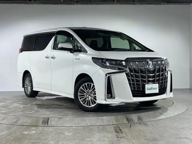 トヨタ アルファードハイブリット SR Cパッケージ 福岡県 2018(平30)年 5.2万km ホワイトパールクリスタルシャイン サンルーフ/JBLサウンド/デジタルインナーミラー/純正メーカーナビ/フルセグTV/CD/DVD/Bluetooth/AM/FM/全方位カメラ/両側パワースライドドア/プリクラッシュセーフティ/レーントレーシングアシスト/ブラインドスポットモニター/クリアランスソナー /３眼LEDヘッドライト/置くだけ充電/ビルトインETC2.0/電動パーキングブレーキ/オートホールド/シートメモリ/純正１７インチアルミホイール