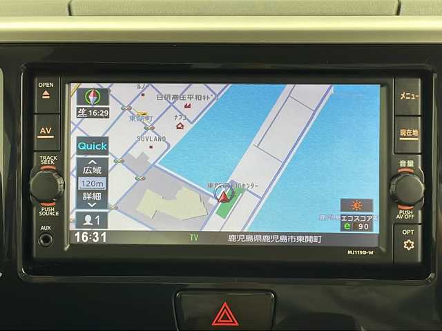 日産 デイズ ルークス ハイウェイスターX 鹿児島県 2020(令2)年 5万km オーシャンブルーP 純正ナビ/（AM/FM/CD/Bluetooth）/フルセグTV/アラウンドビューモニター/片側パワースライドドア/エマージェンシーブレーキ/コーナーセンサー/LEDヘッドライト/フォグライト/リアサーキュレーター/レーンキープアシスト/純正フロアマット/ドアバイザー/スマートキー/エンジンプッシュスタート