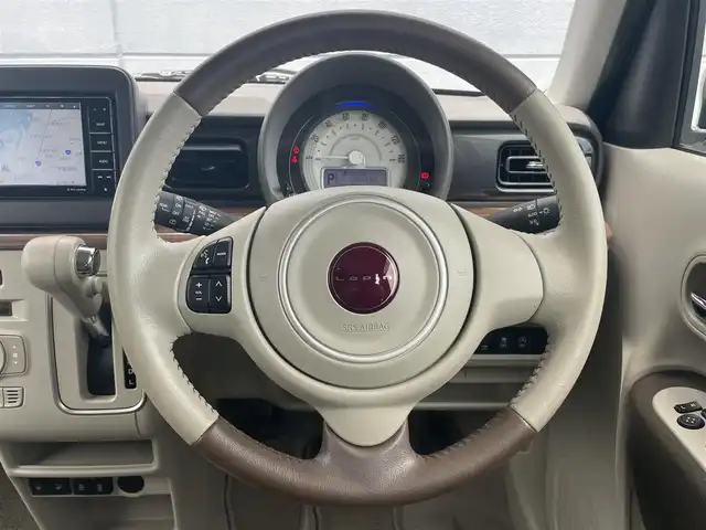 スズキ ラパン ＬＣ X 千葉県 2022(令4)年 2.3万km アーバンブラウンパールメタリック/ソフトベージュ2トーン 社外ナビ　/フルセグＴＶ　/Ｂｌｕｅｔｏｏｔｈ接続あり　/前席シートヒーター　/ＵＳＢ/オートライト　/ＬＥＤヘッドライト　/スマートキー　/プッシュスタート　/衝突被害軽減ブレーキ　/レーンアシスト　/コーナーセンサー
