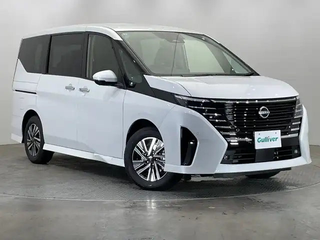 日産 セレナ e－パワー ハイウェイスター V 栃木県 2025(令7)年 0.1千km プリズムホワイト 純正9インチナビ/(フルセグTV・Bluetooth・USB)/全方位カメラ/バックカメラ/プロパイロット/エマージェンシーブレーキ/前後コーナーセンサー/レーンキープアシスト/前後ドライブレコーダー/アダプティブクルーズコントロール/両側パワースライドドア/ハンズフリースライドドア/インテリジェントルームミラー/ETC2.0/置くだけ充電/純正16インチアルミホイール/LEDヘッドライト/オートライト/禁煙車
