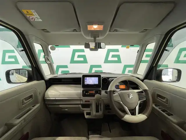 スズキ スペーシア HYBRID X 鹿児島県 2018(平30)年 4万km シフォンアイボリーM ナビ　/(バックカメラ/フルセグＴＶ/DVD)/両側パワースライド　/運転席シートヒーター　/衝突軽減　/オートマチックハイビーム　/後席サーキュレーター　/後方コーナーセンサー　/レーンキープアシスト　/アイドリングストップ/ロール式サンシェード/スマートキー/プッシュスタート/ヘッドライトレベライザー/電格ミラー/ドアバイザー