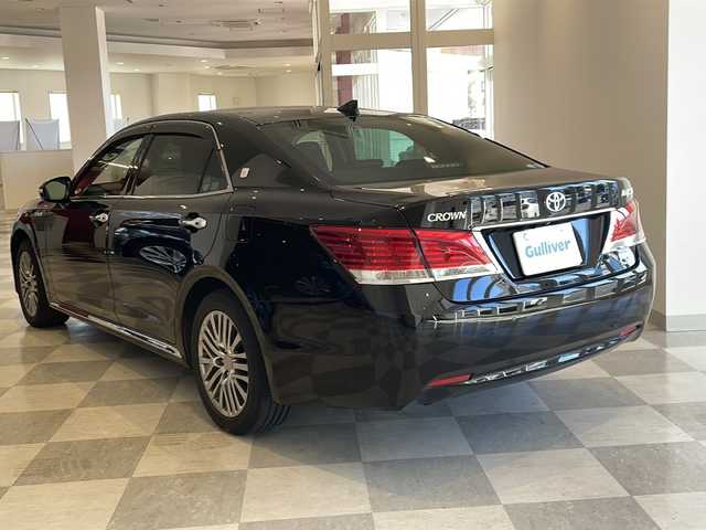 トヨタ クラウン マジェスタ Four 福井県 2017(平29)年 19.7万km ブラック ワンオーナー/純正ナビ/フルセグTV/BD/DVD/CD/BT/AUX/SD/バック・サイドカメラ/レーダークルーズコントロール/ブラインドスポットモニター/プリクラッシュセーフティ/レーンディパーチャーアラート/クリアランスソナー/オートハイビーム/ビルトインETC2.0/ドライブレコーダー/ステアリングヒーター/全席シートヒーター/エアシート/レザーシート/パワーシート/オートライト/LEDヘッドライト/純正17インチアルミホイール