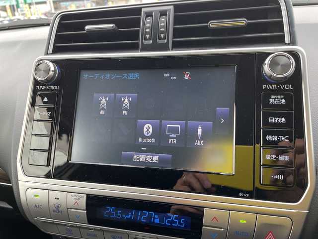 トヨタ ランドクルーザー プラド TX Lパッケージ 石川県 2019(令1)年 4.2万km パール ４ＷＤ　純正メーカーナビ　フルセグＴＶ　パノラマモニター　ＬＥＤヘッドライト　ＥＴＣ２．０　オプションアルミ　純正エアロ　黒革シート　シートヒーター＆クーラー　ガナドールマフラー　ドラレコ　保証書