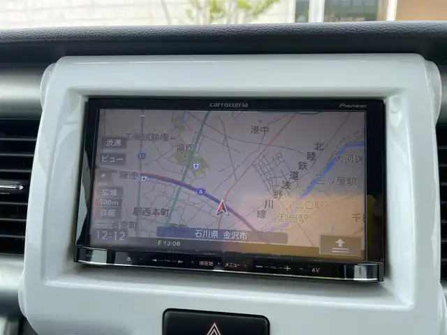 スズキ ハスラー X 石川県 2014(平26)年 4.4万km フェニックスレッドパール/ブルーイッシュブラックパール 社外メモリーナビ/CD/ワンセグTV/オートライト/ETC/スマートキー/プッシュスタート/電動ミラー/レーダーブレーキ/シートヒーター/オートエアコン/ベンチシート