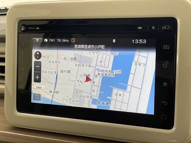 スズキ ラパン S 宮崎県 2016(平28)年 4万km シフォンアイボリーメタリック 禁煙車/衝突被害軽減ブレーキ/純正ナビTV/（CD/USB/AUX/Bluetooth/フルセグTV）/純正セキュリティアラーム/純正キセノンオートライト/純正フロアマット/全方位モニター/ドライブレコーダー/運転席シートヒーター/本革巻ハンドル/電動格納ミラー/スマートキー/プッシュエンジンスタート/スペアキー/新車時保証書/取扱い説明書