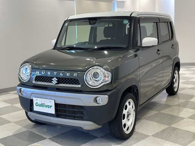 スズキ ハスラー Jスタイル 福井県 2015(平27)年 8.7万km クールカーキパールメタリック/ホワイト2トーンルーフ Panasonic7インチSDナビ/フルセグTV/DVD/CD/USB/AUX/レーダーブレーキサポート/シートヒーター/オートライト/HIDヘッドライト/フォグランプ/プッシュスタート/スマートキー×2/純正フロアマット/盗難防止装置/アイドリングストップ/純正ドアバイザー