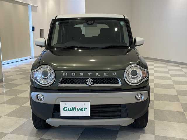 スズキ ハスラー Jスタイル 福井県 2015(平27)年 8.7万km クールカーキパールメタリック/ホワイト2トーンルーフ Panasonic7インチSDナビ/フルセグTV/DVD/CD/USB/AUX/レーダーブレーキサポート/シートヒーター/オートライト/HIDヘッドライト/フォグランプ/プッシュスタート/スマートキー×2/純正フロアマット/盗難防止装置/アイドリングストップ/純正ドアバイザー