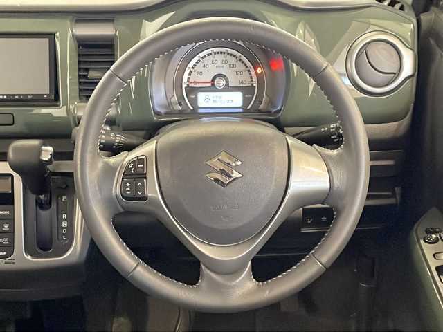 スズキ ハスラー Jスタイル 福井県 2015(平27)年 8.7万km クールカーキパールメタリック/ホワイト2トーンルーフ Panasonic7インチSDナビ/フルセグTV/DVD/CD/USB/AUX/レーダーブレーキサポート/シートヒーター/オートライト/HIDヘッドライト/フォグランプ/プッシュスタート/スマートキー×2/純正フロアマット/盗難防止装置/アイドリングストップ/純正ドアバイザー