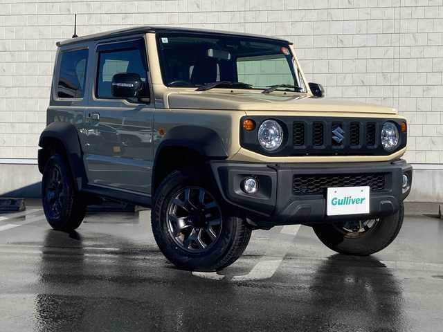 スズキ ジムニー シエラ JC 静岡県 2021(令3)年 2.1万km シフォンアイボリーメタリックブラック2トーンルーフ ワンオーナー/スズキセーフティサポート/デュアルセンサーブレーキサポート/純正8型SDナビ(CN-RZ865）/　ラジオ CD DVD Bluetooth SD　MEMORYMUSIC/ETC/クルーズコントロール/前席シートヒーター/LEDヘッドライト/フロントフォグランプ/純正ゴムマット/純正15インチアルミホイール/スマートキー×2本