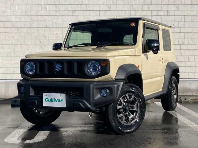 スズキ ジムニー シエラ JC 静岡県 2021(令3)年 2.1万km シフォンアイボリーメタリックブラック2トーンルーフ ワンオーナー/スズキセーフティサポート/デュアルセンサーブレーキサポート/純正8型SDナビ(CN-RZ865）/　ラジオ CD DVD Bluetooth SD　MEMORYMUSIC/ETC/クルーズコントロール/前席シートヒーター/LEDヘッドライト/フロントフォグランプ/純正ゴムマット/純正15インチアルミホイール/スマートキー×2本
