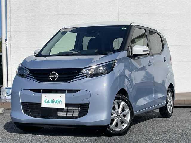 日産 デイズ X 千葉県 2024(令6)年 0.4万km ライトブルーⅡ 純正ナビ（MM223D-L）/　フルセグTV/Bluetooth/全方位カメラ/ドライブレコーダー前/室内/前後コーナーセンサー/LEDオートライト/ウィンカーミラー/車線逸脱警報/スマートキー/アルミホイール/レベライザー/色コード：W13D32