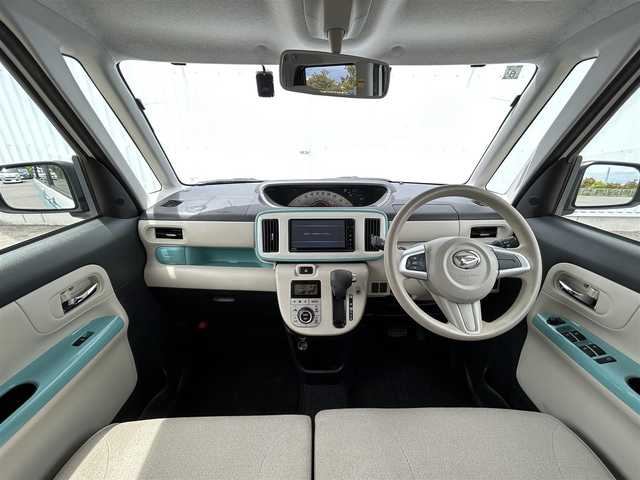 ダイハツ ムーヴ キャンバス X LTD メイクアッフ SA Ⅱ 愛媛県 2017(平29)年 4.6万km パールホワイトⅢ/ファインミントメタリック 2トーン 両側パワースライドドア/フルセグTV/ベンチシート/オートライト/コーナーセンサー後ろ/ETC/Bカメラ/純正フロアマット/ドラレコ前方のみ/横滑り防止装置/スマートキー/プッシュスタート/衝突被害軽減システム/アイドリングストップ