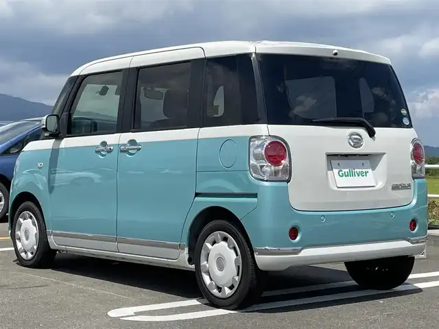 ダイハツ ムーヴ キャンバス X LTD メイクアッフ SA Ⅱ 佐賀県 2017(平29)年 4.6万km パールホワイトⅢ/ファインミントメタリック 2トーン 純正7型ナビゲーション「NSZN-W67D」/・AM/FM/BT/CD/DVD/フルセグ//・バックカメラ/・TVキャンセラー/両側パワースライドドア/前方ドライブレコーダー/オートライト/オートエアコン/スマートキー/純正フロアマット/ETC/スマートアシストIII/・衝突警報機能（対車両・歩行者・昼夜対応）/・衝突回避支援ブレーキ機能（対車両・歩行者・昼夜対応）