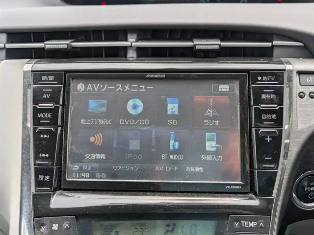 トヨタ プリウス G ツーリングセレクション 福井県 2009(平21)年 11.8万km シルバーM バックカメラ/ビルトインＥＴＣ/LEDヘッドライト/Fフォグ/クルーズコントロール/前後ドライブレコーダー/純正8インチメモリナビ（CD/DVD/BT/iPod）/フルセグテレビ/横滑り防止装置/盗難防止装置/ダブル＋サイドエアバッグ/カーテンエアバッグ/アイドリングストップ/純正フロアマット/スマートキー