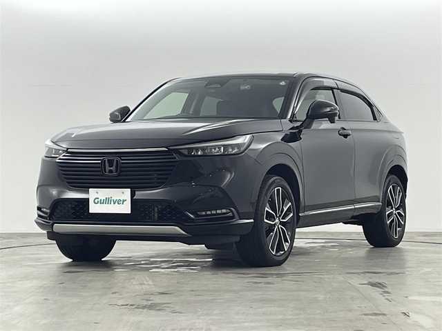 ホンダ ヴェゼル ハイブリッド e:HEV Z 福島県 2021(令3)年 3.3万km クリスタルブラックパール ホンダセンシング　/・ＣＭＢＳ/・路外逸脱抑制/・ＢＳＭ/・レーダークルーズコントロール/純正メモリナビゲーション　/バックカメラ　/ドライブレコーダ前後　/パワーバックドア　/電子パーキング　/・ブレーキホールド　/ハーフレザーシート　/ダウンヒルアシストコントロール　/シートヒーター　/・ステアヒーター/プッシュスタート/・スマートキー/・スペアキー/ステアリングスイッチ/・革巻きステアリング/・チルトステアリング/LEDライト/・オートライト/・フォグライト/フロント熱線/純正ラバーマット/ドアバイザー