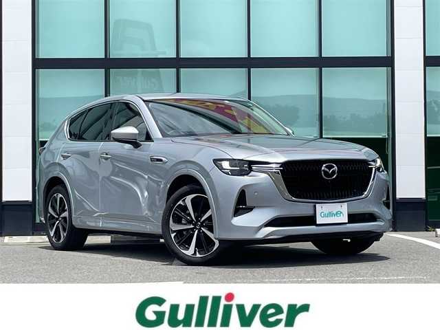 マツダ ＣＸ－６０ XD HV エクスクルーシブモダン 和歌山県 2022(令4)年 1万km ソニックシルバーM 純正マツコネナビ/360度ビューカメラ/革巻きステアリング/ステアリングヒーター/ヘッドアップディスプレイ/BSM/LEDヘッドライト/ホワイトレザーシート/全席シートヒーター/前席ベンチレーション/パワーバックドア/BOSEサウンド/HDMI/レーダークルーズコントロール/置くだけ充電/電子式パーキング/パワーメモリーシート